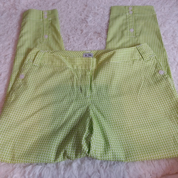 Adidas green checked golf pants size 10 - Picture 2 of 5
